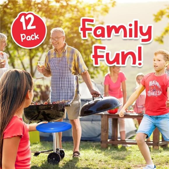 High-Flying Excitement: 12 Pack, 10 Inch Assorted Color Flying Discs (Blue,Red) - Picture 2 of 4